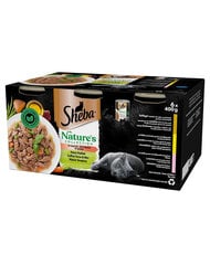 Sheba Nature's Collection komplekts pieaugušiem kaķiem ar gaļu un zivīm, 6x400 g цена и информация | Консервы для котов | 220.lv