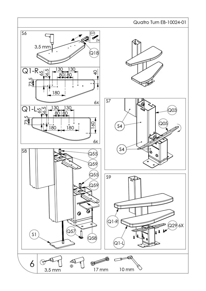 Moduļu kāpnes QUATRO Minka, Melna / Dižskābardis 1/4 pagrieziena. Komplektā augstums: 298 cm цена и информация | Kāpnes | 220.lv