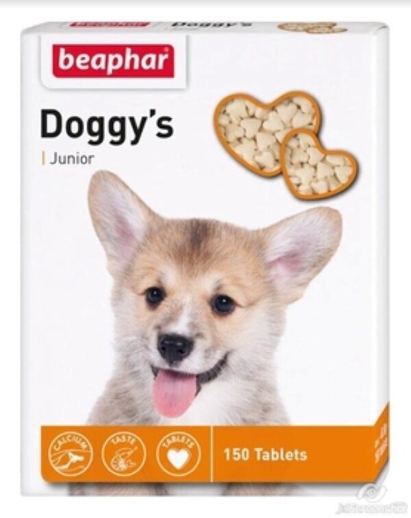 Vitamīni suņiem Beaphar Doggys Junior/Biotin, 150 gab. цена и информация | Vitamīni, uztura bagātinātāji, pretparazītu līdzekļi suņiem | 220.lv