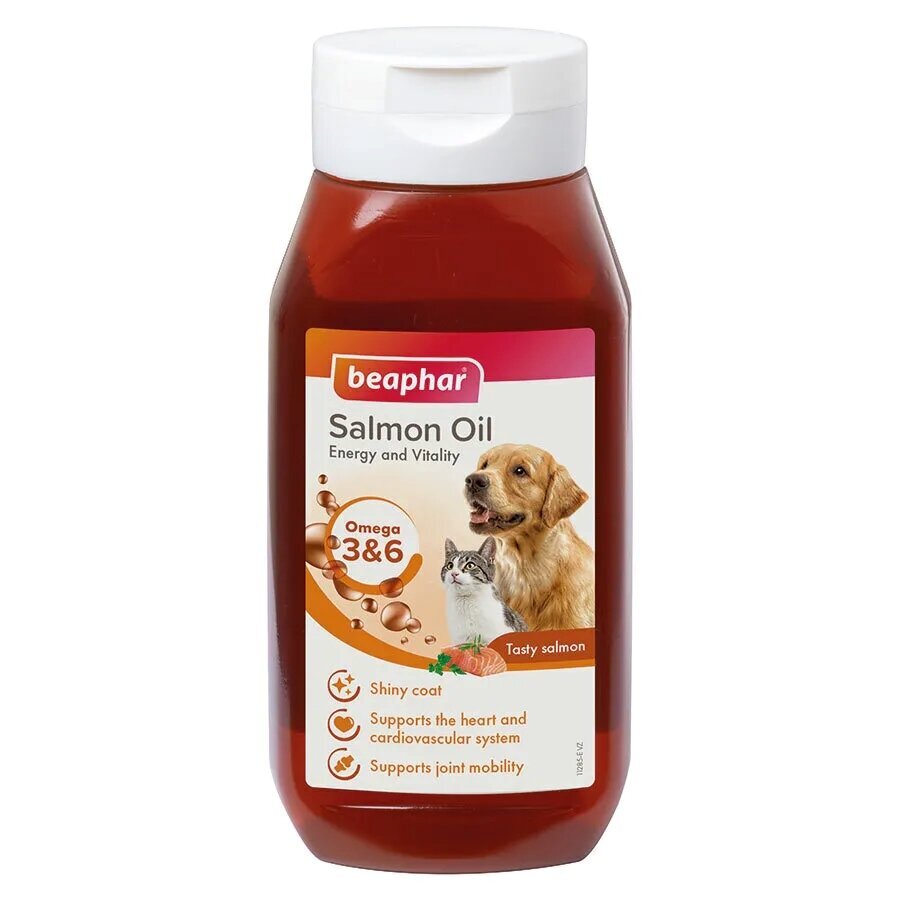 Uztura bagātinātājs Beaphar Salmon Oil, 425 ml cena un informācija | Vitamīni, uztura bagātinātāji, pretparazītu līdzekļi suņiem | 220.lv