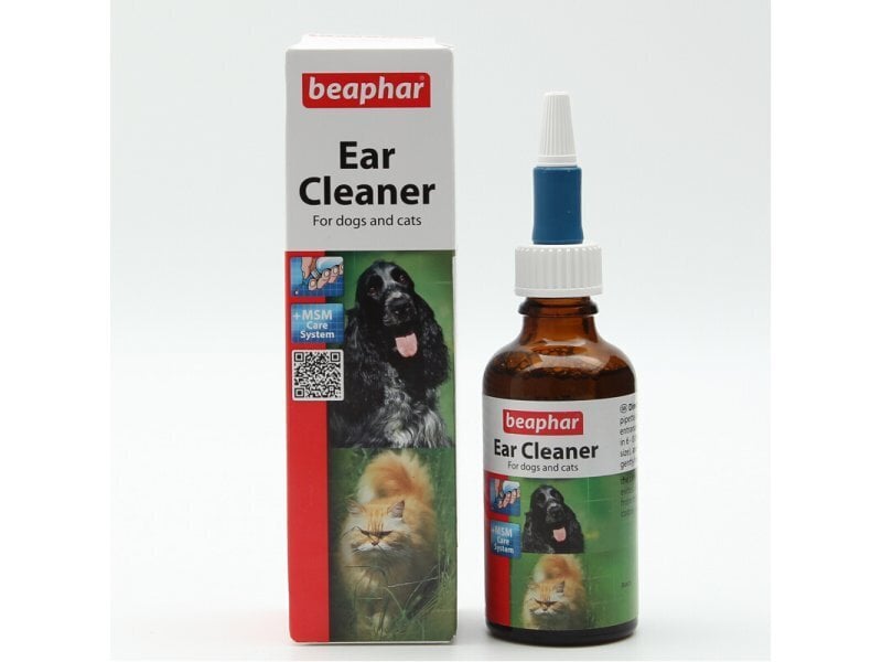 Ausu tīrīšanas līdzeklis Beaphar Ear Cleaner, 50ml cena un informācija | Kopšanas līdzekļi dzīvniekiem | 220.lv