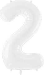 Balons, balts, Cipars - 2, 86 cm cena un informācija | Baloni | 220.lv