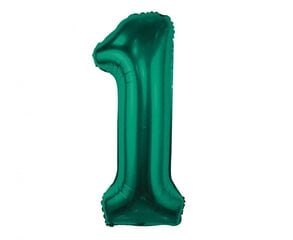 Balons, zaļš, Cipars - 1, 85cm цена и информация | Шары | 220.lv