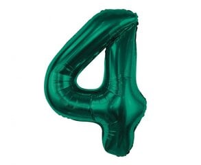 Balons, zaļš, Cipars - 4, 85cm cena un informācija | Baloni | 220.lv