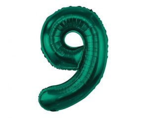 Balons, zaļš, Cipars - 9, 85cm цена и информация | Шары | 220.lv