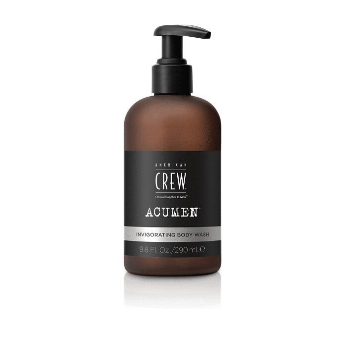 Vīriešu dušas gēls American Crew Acumen Invigorating, 290ml cena un informācija | Dušas želejas, eļļas | 220.lv