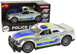 Policijas automašīna ar gaismas un skaņas efektiem, sudraba krāsā cena un informācija | Rotaļlietas zēniem | 220.lv