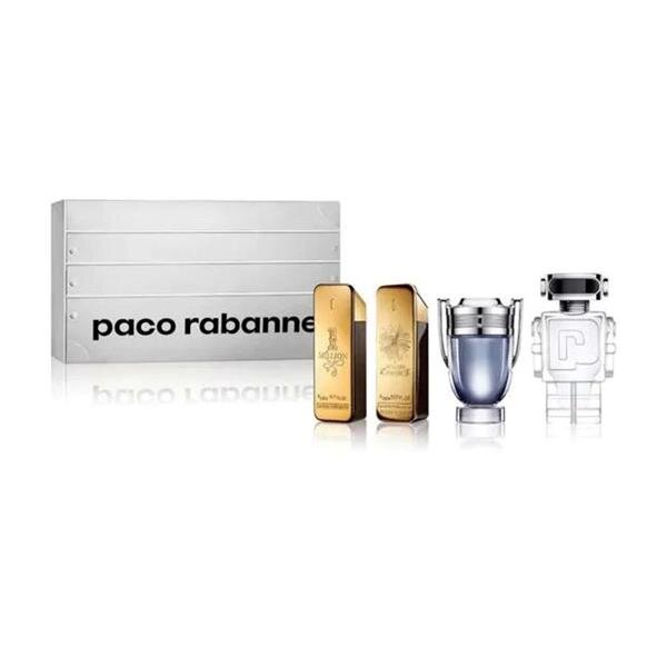 Komplekts Paco Rabanne vīriešiem 1 Million EDT, 5 ml + 1 Million Parfum, 5 ml + Invictus EDT, 5 ml + Phantom EDT, 5ml cena un informācija | Vīriešu smaržas | 220.lv