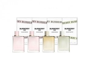 Smaržu komplekts Burberry Her Travel Set sievietēm: parfimērijas ūdens Burberry Her EDP, 2x5 ml + tualetes ūdens Burberry Her EDT, 5 ml + smaržas ūdens Burberry Her London Dream EDP, 5 ml cena un informācija | Sieviešu smaržas | 220.lv