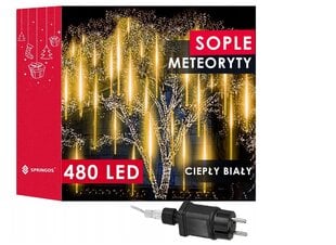 Метеоритные сосульки Christmas Led, 10 шт., 480 светодиодов, 6 метров цена и информация | Гирлянды | 220.lv