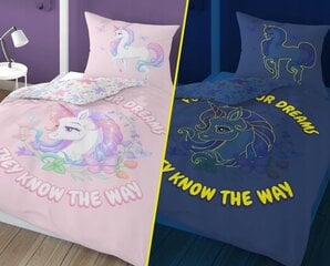 Bērnu gultas veļas komplekts Unicorn, 160x200 cm, 2 daļas цена и информация | Детское постельное бельё | 220.lv