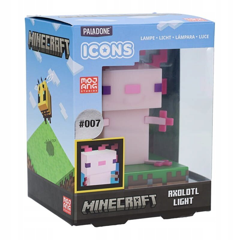 Icons Axolotl Minecraft Lamp, Paladone цена и информация | Datorspēļu suvenīri | 220.lv