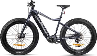 Elektriskais velosipēds GZR Black Raw 2023 26" Electric Fatbike 19", melns цена и информация | Электровелосипеды | 220.lv