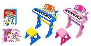 Klavieres ar tabureti un mikrofonu cena un informācija | Attīstošās rotaļlietas | 220.lv