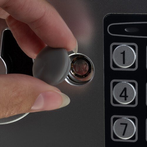 Seifs ar atslēgu un kombinēto slēdzeni, 20 x 31 x 20 cm, melns cena un informācija | Seifi | 220.lv
