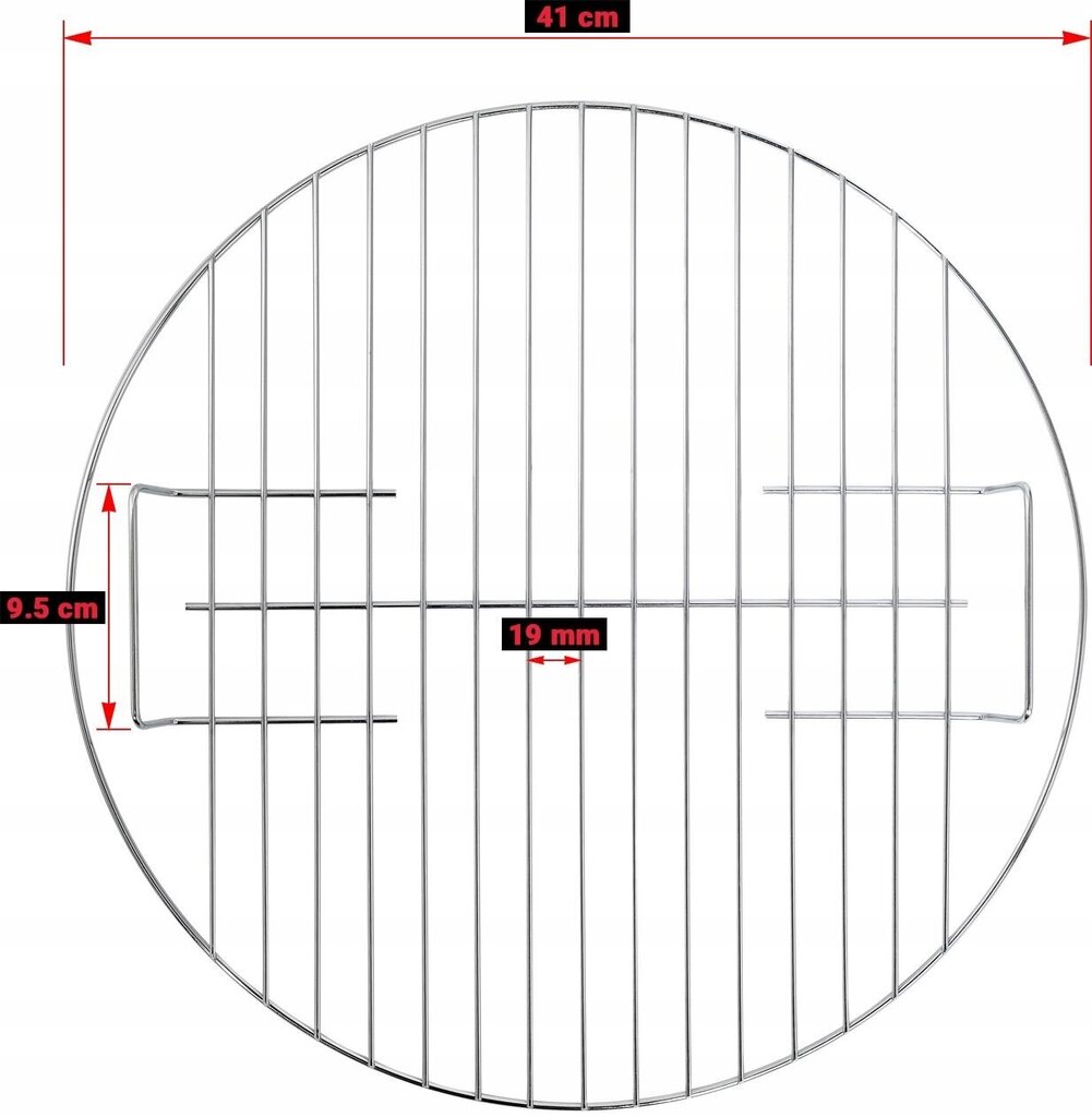Barbekjū grils Lund, 41x41 cm, melns цена и информация | Grili | 220.lv