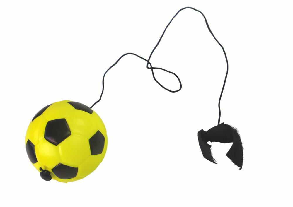 Bumba uz gumijas ar aproci, 6 cm, dzeltena cena un informācija | Attīstošās rotaļlietas | 220.lv