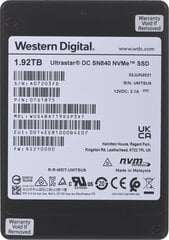 WD Ultrastar DC SN840 WUS4BA119DSP3X1 цена и информация | Внутренние жёсткие диски (HDD, SSD, Hybrid) | 220.lv