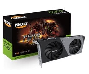 Inno3D GeForce RTX 4060 Twin X2 (N40602-08D6-173051N) цена и информация | Видеокарты (GPU) | 220.lv