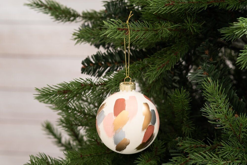 Ziemassvētku eglītes rotājumu komplekts Winteria Glass bauble Art, 8 cm, 3 gab. цена и информация | Ziemassvētku dekorācijas | 220.lv