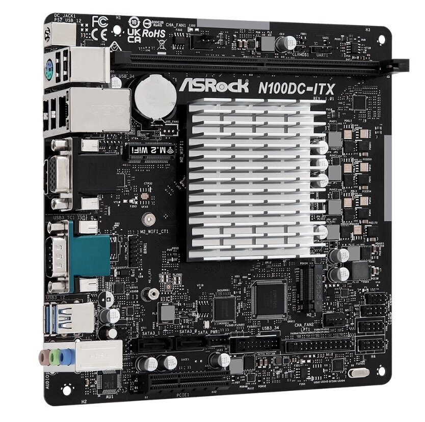 ASRock N100DC-ITX цена и информация | Mātesplates | 220.lv