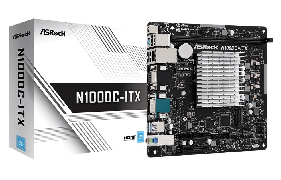 ASRock N100DC-ITX цена и информация | Mātesplates | 220.lv