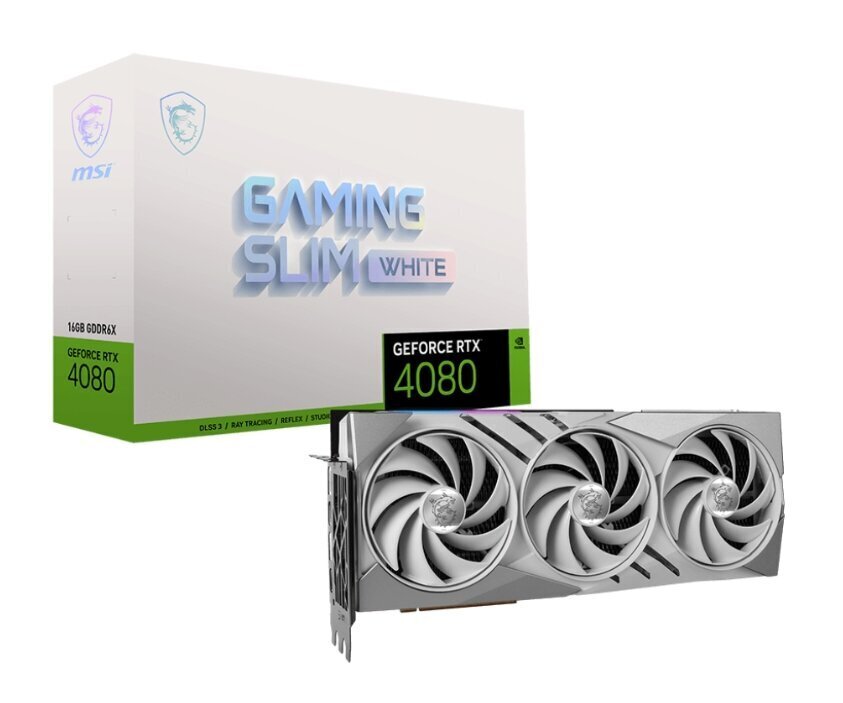 MSI GeForce RTX 4080 Gaming Slim White (RTX-4080-16GB-GAMING-X-SLIM) cena un informācija | Videokartes (GPU) | 220.lv