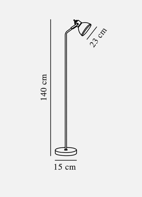 Nordlux stāvlampa Aslak 15W, 46724003 cena un informācija | Stāvlampas | 220.lv