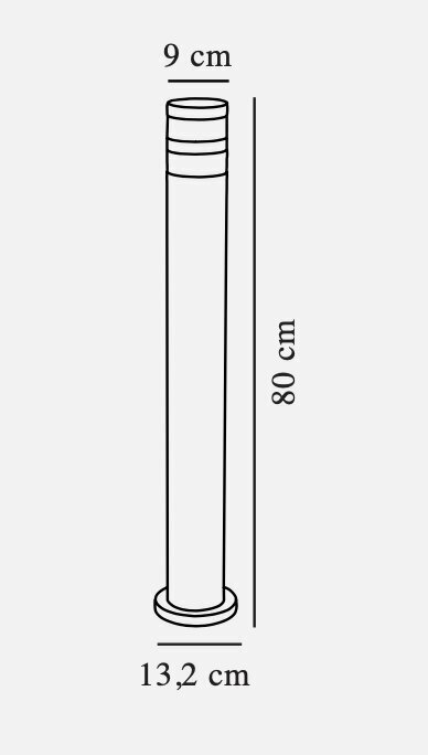 Nordlux āra dekoratīvais stabs Birk 1x40WxE27, IP44, 45518003 cena un informācija | Āra apgaismojums | 220.lv