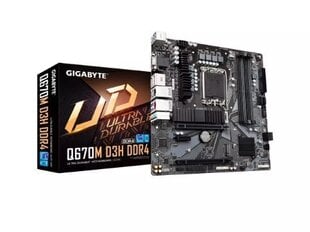 Gigabyte Q670M D3H DDR4 cena un informācija | Mātesplates | 220.lv