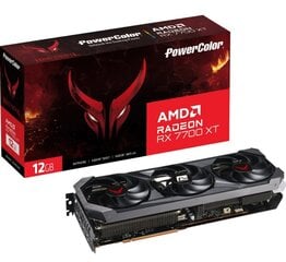 PowerColor Red Devil AMD Radeon RX 7700 XT (RX 7700 XT 12G-E/OC) cena un informācija | Videokartes (GPU) | 220.lv