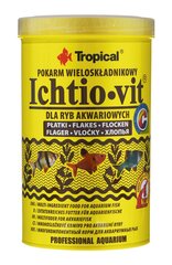 Barība akvārija zivīm Tropical Ichtio-Vit, 1000 ml/200 g cena un informācija | Zivju barība | 220.lv