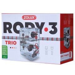 Būris grauzējiem Zolux Rody3 Trio, sarkans cena un informācija | Būri un aksesuāri grauzējiem | 220.lv