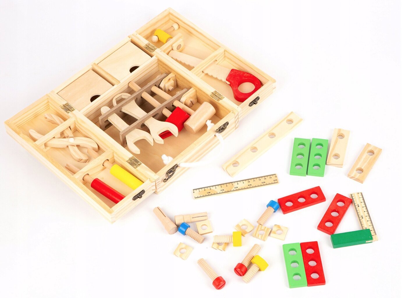 Bērnu koka instrumentu kaste, 38 gab. цена и информация | Rotaļlietas zēniem | 220.lv