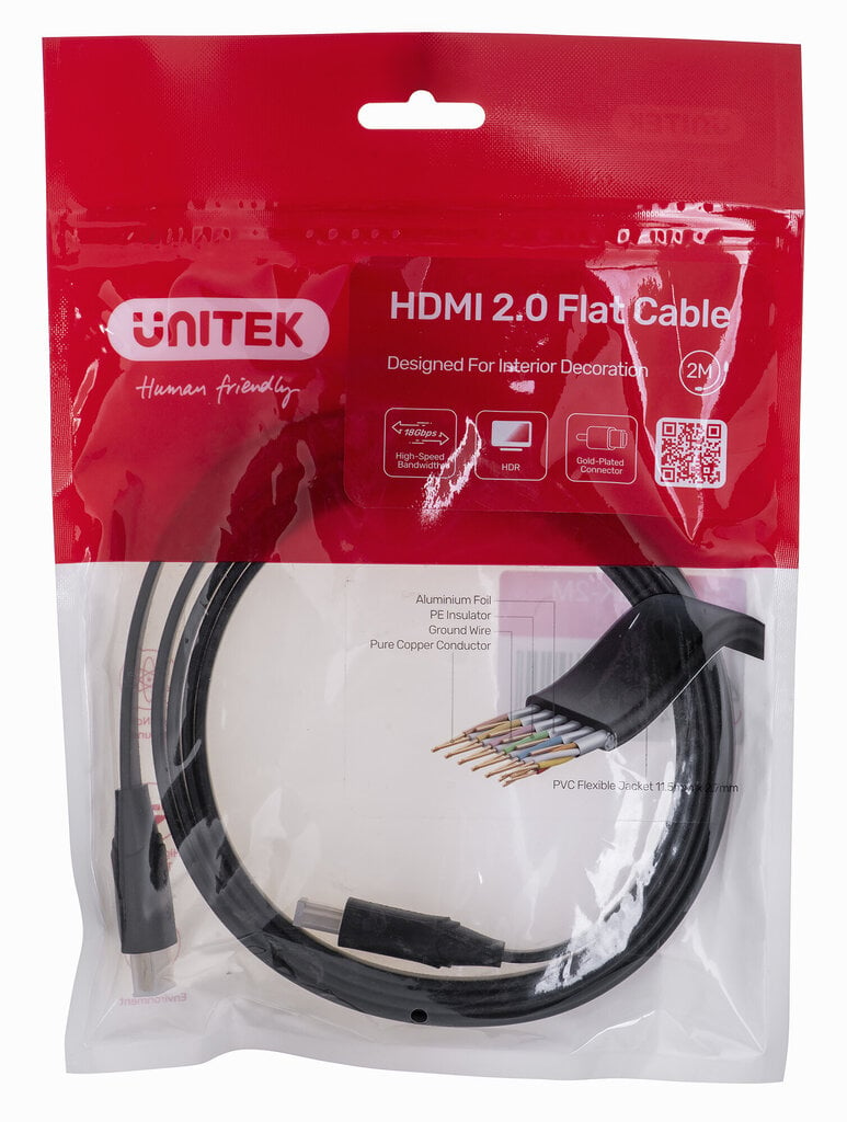 UNITEK HDMI, 2 m цена и информация | Kabeļi un vadi | 220.lv