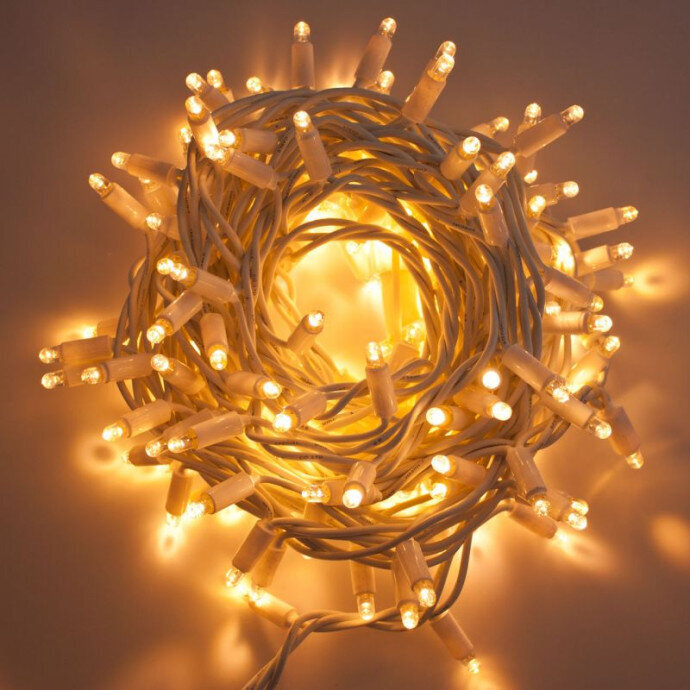 Ziemassvētku virtene LED, 10 m, balts cena un informācija | Ziemassvētku lampiņas, LED virtenes | 220.lv