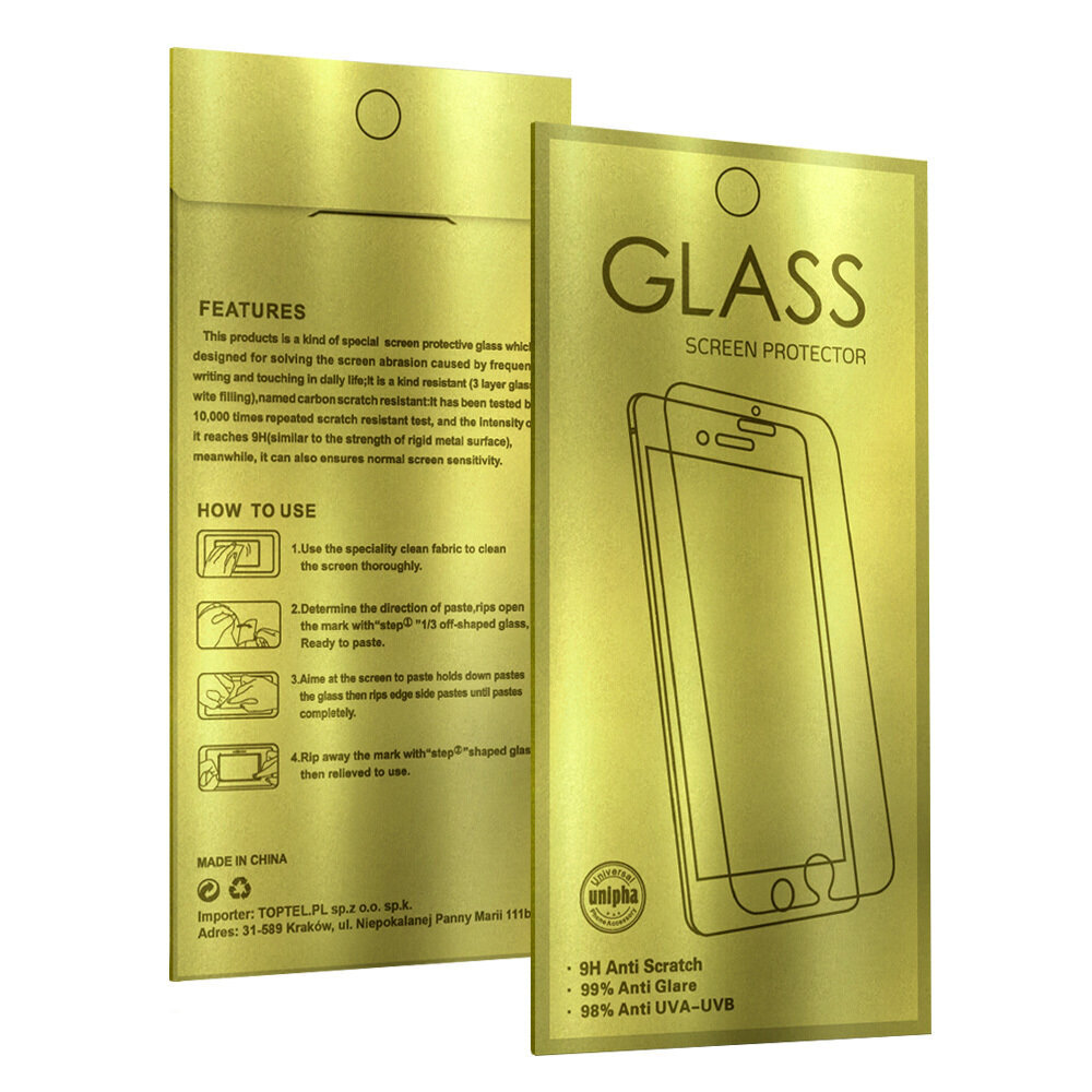 Glass Gold iPhone 15/15 Pro цена и информация | Ekrāna aizsargstikli | 220.lv
