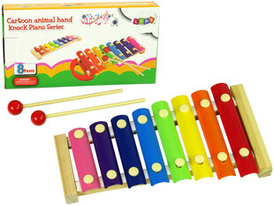 Деревянный музыкальный инструмент для детей "Ксилофон", 8 тонов цена и информация | Развивающие игрушки | 220.lv