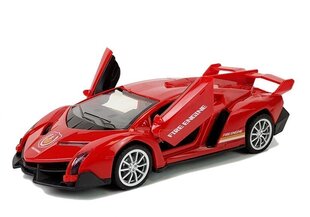 Sporta automašīnas modelis ar gaismas un skaņas efektiem, sarkans цена и информация | Игрушки для мальчиков | 220.lv