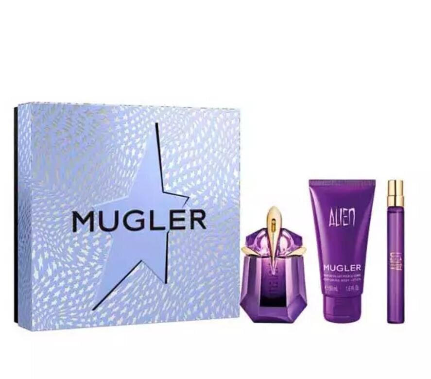 Kosmētikas komplekts Thierry Mugler Alien sievietēm: parfimērijas ūdens EDP, 30 ml + parfimērijas ūdens EDP, 10 ml + ķermeņa losjons, 50 ml цена и информация | Ķermeņa krēmi, losjoni | 220.lv