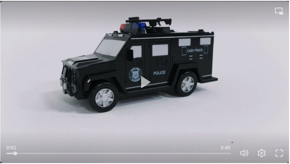 Krājkasīte - policijas auto, 28x15x13 cm цена и информация | Oriģinālas krājkasītes | 220.lv