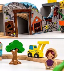 Деревянный поезд с рельсами Kinderplay цена и информация | Игрушки для мальчиков | 220.lv