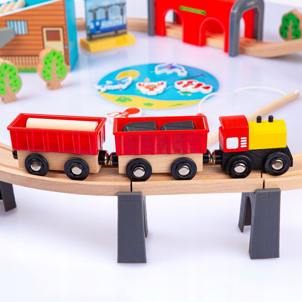 Koka vilciens ar sliežu ceļu Kinderplay GS6151 cena un informācija | Rotaļlietas zēniem | 220.lv