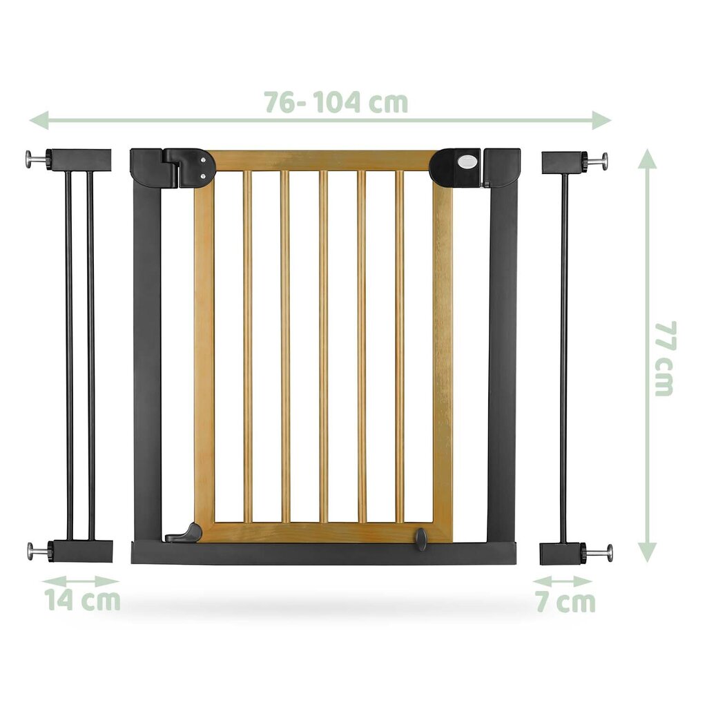 Drošības vārtiņi, melni cena un informācija | Bērnu drošības preces | 220.lv