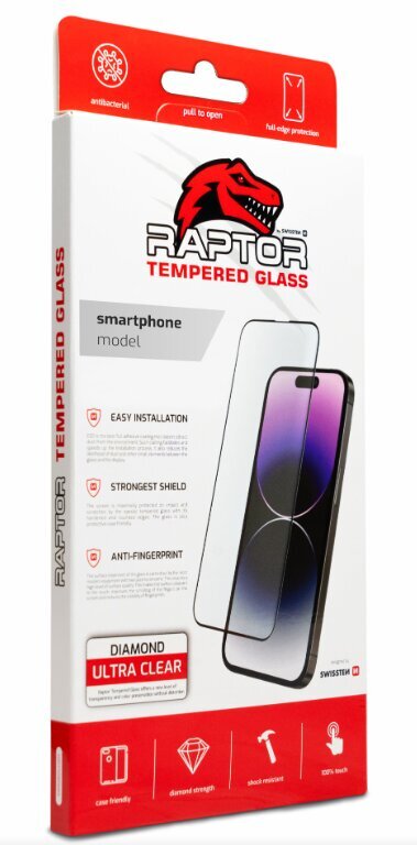 Swissten Raptor Diamond Ultra Full Face Tempered Glass Apple iPhone 13 / 13 Pro цена и информация | Ekrāna aizsargstikli | 220.lv