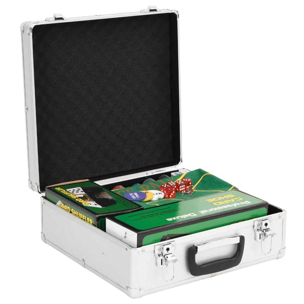 vidaXL pokera žetonu komplekts, 600 gab., 4 g cena un informācija | Azartspēles, pokers | 220.lv