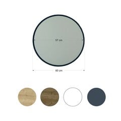 Spogulis Asir, 60x60x1,2cm, melns цена и информация | Зеркала в ванную | 220.lv
