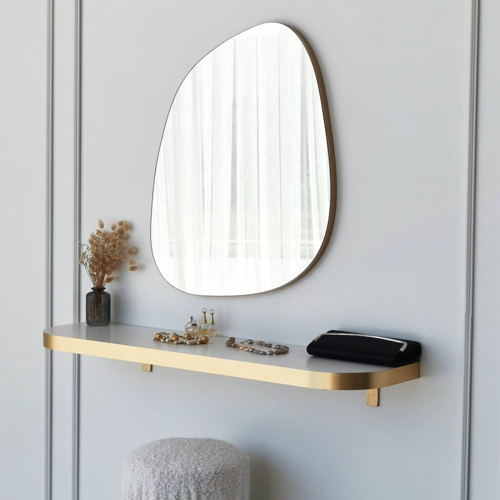 Asir spogulis, 58x75x0,18cm, sudraba krāsā cena un informācija | Vannas istabas spoguļi | 220.lv