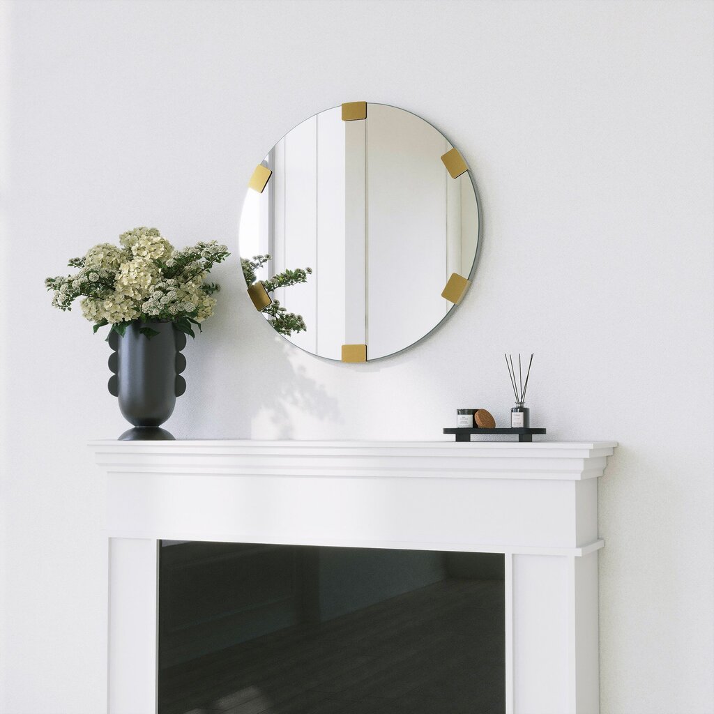 Spogulis Asir, 60x0,18cm, sudraba krāsā cena un informācija | Vannas istabas spoguļi | 220.lv