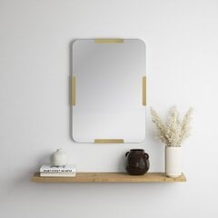 Зеркало Asir, 50x70см, золотистое цена и информация | Зеркала в ванную | 220.lv